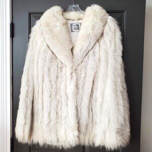 Vintage Saga Fox Silver Tag Fox Fur Coat Size L Great Condition Korea Natural